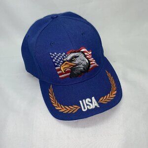 USA Embroidered AMERICAN EAGLE  Blue Flag TRUCKER HAT Baseball Cap Adjustable